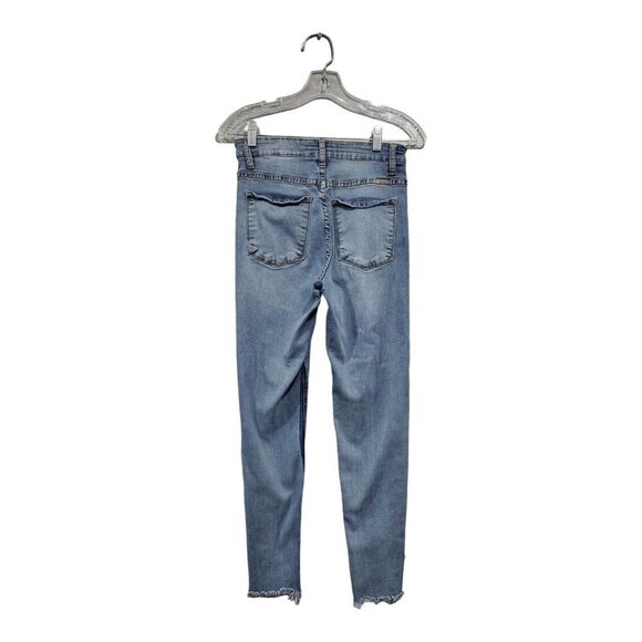 KANCAN Women's Estillo Distressed Mid Rise Skinny Blue Denim Jeans Size … - Picture 2 of 13